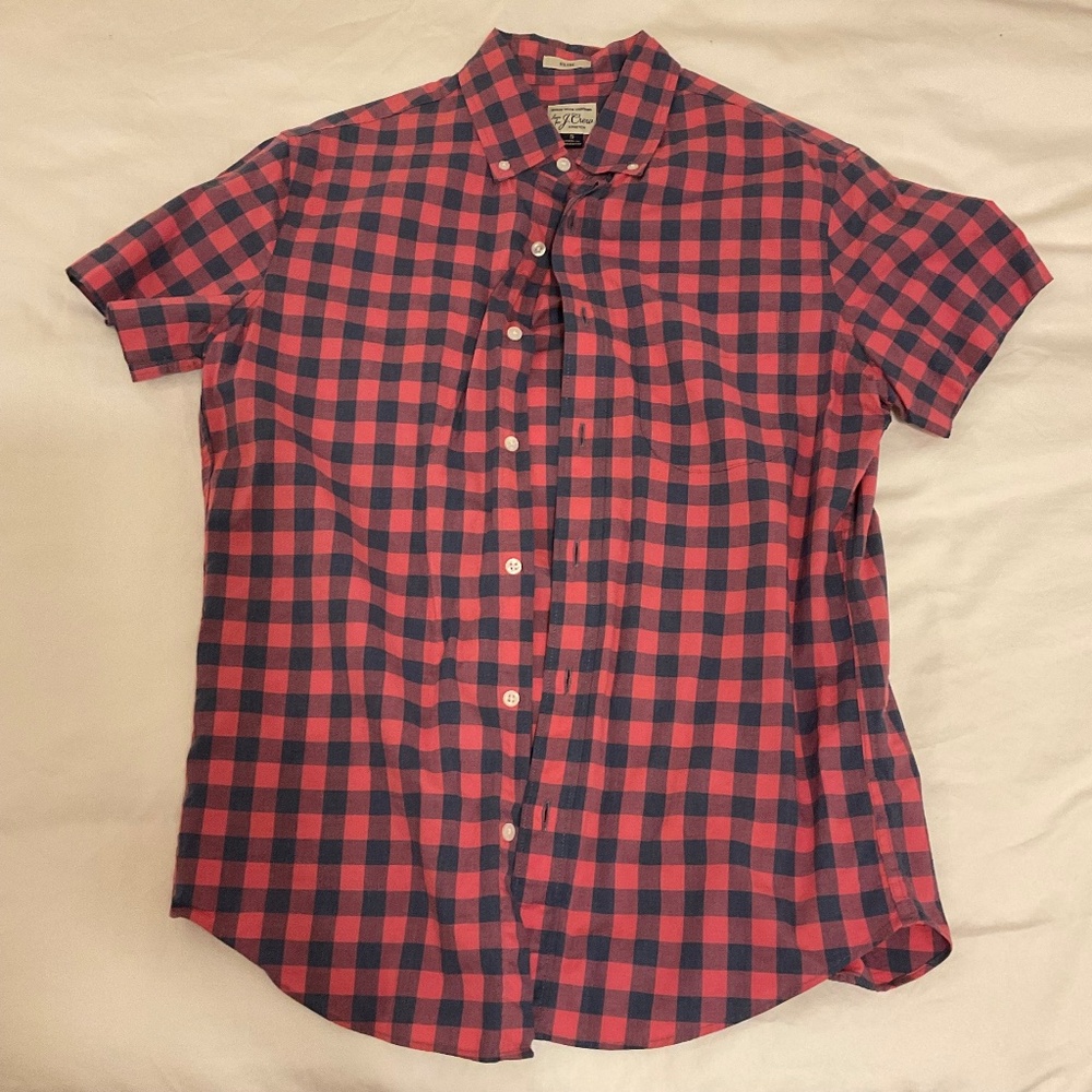 J Crew men’s button-up shirt sleeve